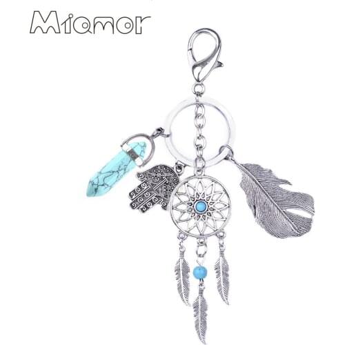 MIAMOR Mini Dreamcatcher Handmade Dream Catcher Net With Feather Decoration Ornament Amor6042701