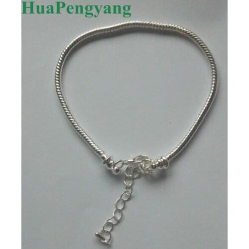 Fashionable Simple Square Snake Chain Mens Simple Charm Small Beads Bracelet Charm Woman Gift