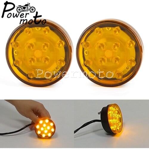 Motorcycle LED Amber Lens Turn Signal Indicator Light Tail Light For Harley Honda Suzuki Yamaha Kawasaki Cafe Racer Ducati BMW