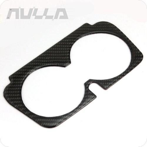 NULLA Carbon Fiber Water Cup Holder Frame Trim Sticker For Mercedes Benz C Class W205 C180 C200 C300 GLC
