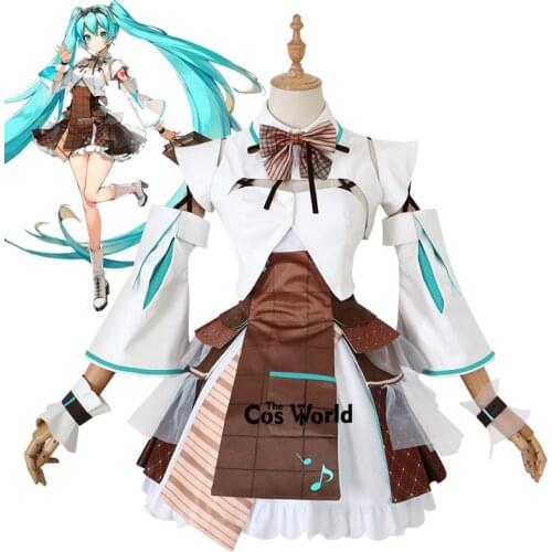 Vocaloid Miku Sunshine Holiday Dress Uniform Outfit Anime Cosplay Costumes
