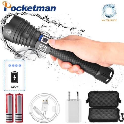 8000 lumens Lamp xhp90 most powerful flashlight usb Zoom led torch xhp70 xhp50 18650 battery Best Camping, Outdoor