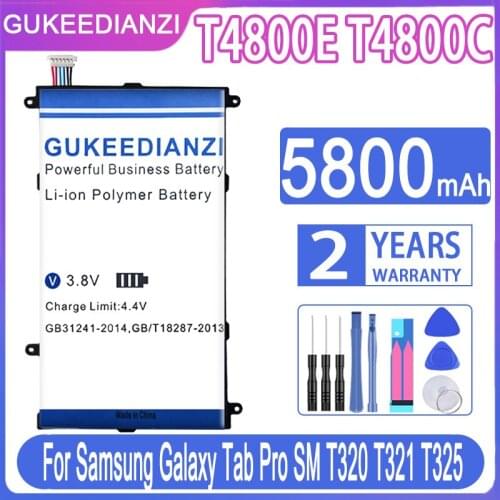 GUKEEDIANZI T4800E T4800C 5800mAh Tablet Replacement Battery For Samsung Galaxy Tab Pro 8.4 SM T320 T321 T325 Bateria