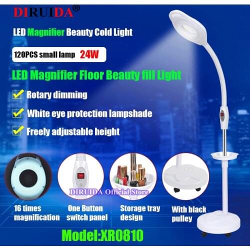 16x Magnifying LED Lamp Eyebrow Tattoo Nail Art Beauty Makeup Cold Light Lamp For Photography Selfie Video Live fill Beauty Ligh