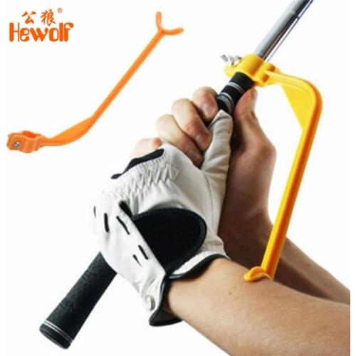 Hewolf Golf Swing Trainer Educational Practice Guide Beginner Gesture Alignment Golf Club Correct Wrist Training Aid Tools