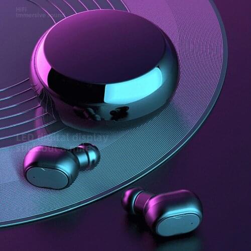 Bluetooth 5.0 TWS Wireless Earphone LED Display Stereo In-Ear Earbuds Headset Waterproof Sports Wireless Bluetooth Earphones