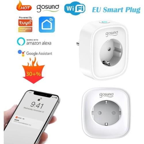 WiFi 16A Smart Socket EU Smart Plug Smartlife Gosund Tuya APP Remote Power Monitor Timing,Google Home Alexa Voice Remote Control
