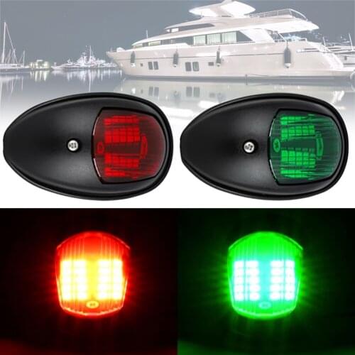 1 Pair 12V Universal LED Side Light Signal Lamp Side Marker Light Navigation Lamp For Marine Boat Yacht Truck Trailer Van