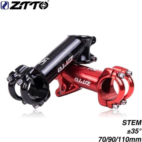 ZTTO Bicycle Parts MTB Road Bike Stem 70 90 110mm 35 Degree High-Strength Lightweight 31.8mm Polished For XC For AM