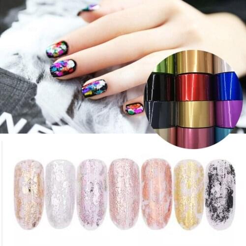 1 Roll Matte Nail Foil Tape 4cm*120m Nail Art Silver Gold Nail Glue Transfer Sticker Decals Can be Use for UV Gel