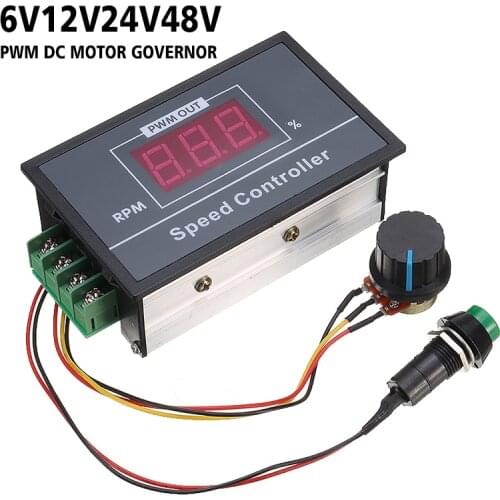 1pc DC 6-60V 30A Speed PWM Controller Motor Speed Controller Start Stop Switch Digital Regulator Pars