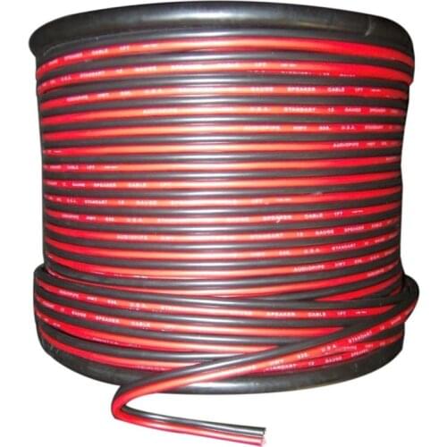 20 GAUGE PER 3 METER RED BLACK ZIP WIRE AWG CABLE POWER GROUND STRANDED COPPER CAR