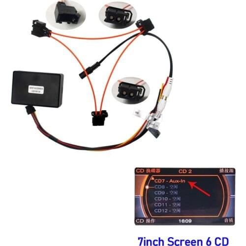 Audio Input Decoder For Audi 2005-2009 A6 A6L A8 Q7 AUX Automotive 2G System External Audio Input Optical Fiber Decoder