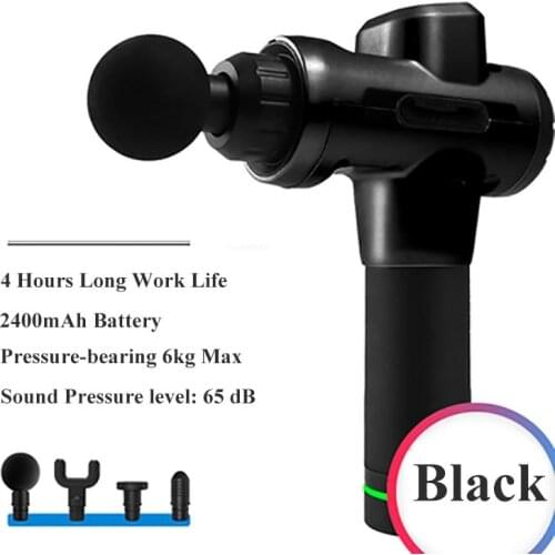 Electronic Therapy Body Muscle Massage Gun Low Noise Vibrating Massager Therapy Pain Relief after Exercisin Fascia Gun LED Speed