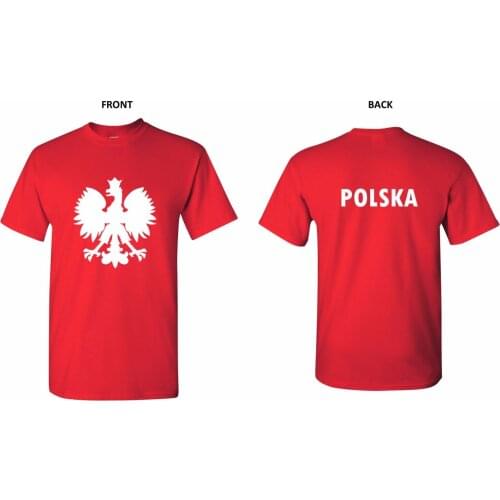 Top Quality T Shirts Men O Neck Poland Eagle T-shirt Polish Pride Polska Footballer Team Print Tee Shirts