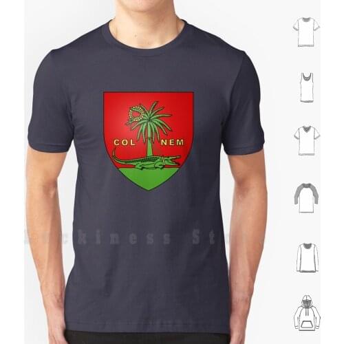 Coat Of Arms Of N ? Mes , France T Shirt DIY Cotton Big Size S-6xl Chained Croc Crocodile Alligator N ? Mes Nimes Cevennes