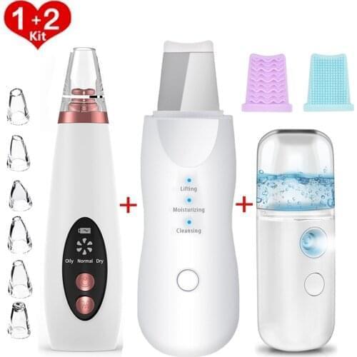 Blackhead Remover Vacuum Pore Cleaner Face Ance Pimple Removal Skin Scrubber Reduce Wrinkles Facial Lifting Nano Facial Sprayer