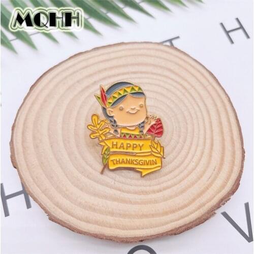Creative Fun Little Girl Character Enamel Pins Holiday Happy Alloy Brooch Badge Cute Fashion Accessories Jewelry Gift For Kid