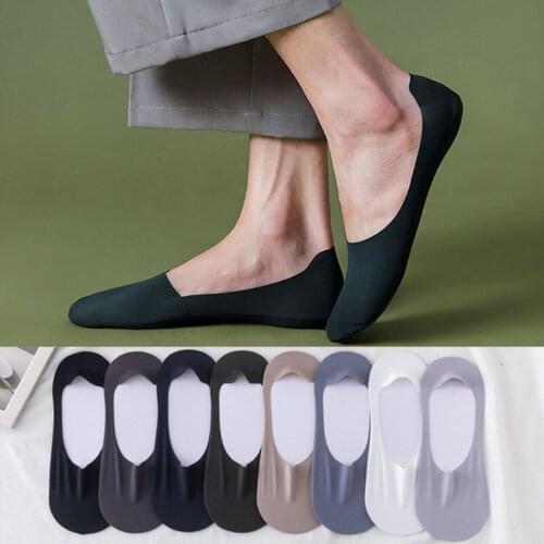 3 Pairs High Quality Matching Casual Socks Men Invisible Low Cut Sock Lot Breathable Silicone Non-slip Comfortable Cotton Bottom