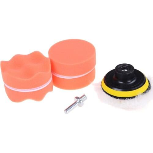 NEW 7Pcs/set Polishing Buffing Pad 3"Auto Car Buffing Pad Polishing Wheel Kit Buffer + Drill Adapter