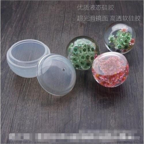 Spheric Transparent Silicone Mold Dried Flower Specimen Make Jewelry Accessories Tools Equipments resin molds for jewelry