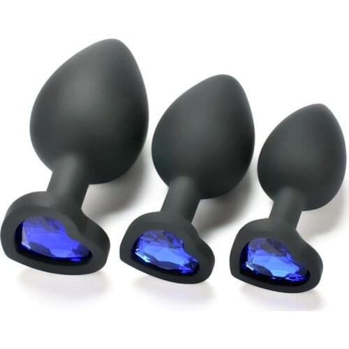 Silicone anal plug small butt plug with Crystal masonry anal sex toys for women men Gay anal expansion adult sex product