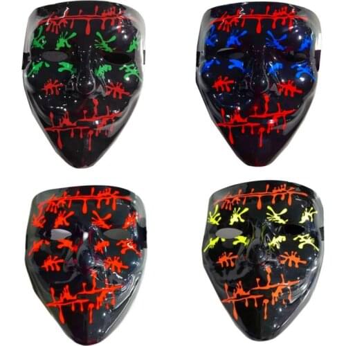 Halloween LED Mask Election Mascara Costume Party Luminous props Scary Mask Game Role Playing Party Mask