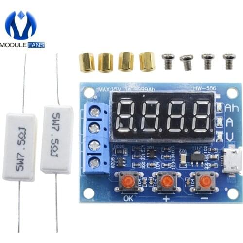 Power Battery Capacity Tester ZB2L3 LED Digital Li-ion Lithium 18650 External Load Battery Discharge Testing Analyzer Micro USB