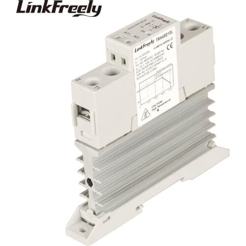 TRA48D10L 10A Heat Sink Solid State Relay DC AC 5V 12V 24V 32VDC In Out 42-480VAC Voltage Control Relay Board& Module Din Rail