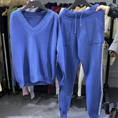 Knitted sweater two-piece suit S2017