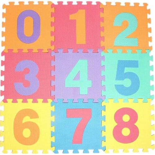 10Pcs Number Animal Pattern Baby Play Mat Foam Puzzle Kids Rug Carpet Split Joint EVA Baby Play Mat Indoor Activity Puzzle Mats