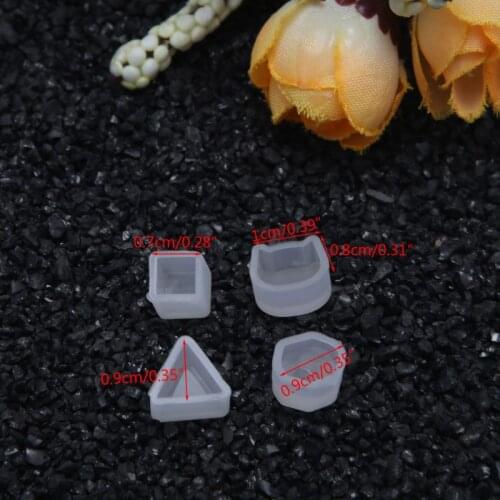 8 Pair/set UV Resin Silicone Molds DIY Crystal Epoxy Mold Small Earrings Stud Making Mould HX6D