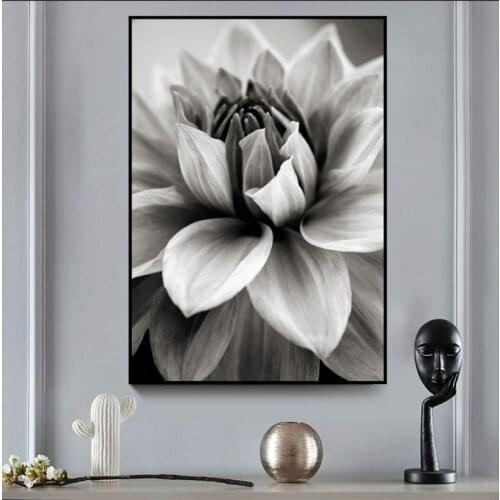 Abstract Retro Lotus Flowers Wall Art Posters and Prints Canvas Art Paintings Nordic Wall Pictures for Living Room Cuadros Decor