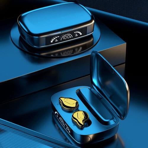 C10 Bluetooth 5.1 Wireless Headphones TWS 9D Stereo Touch Control Waterproof Mobile Phone Bluetooth Headset LED Sports Earphone