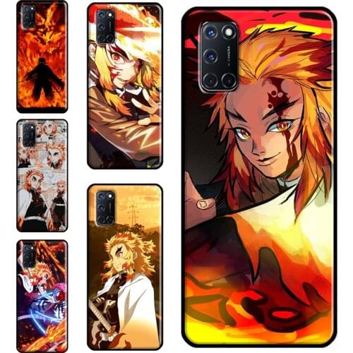 Rengoku Kyoujurou Demon Slayer Case For OPPO A9 A5 A53 A31 2020 A52 A72 A15 A83 A91 A93 A5S Find X3 Pro Reno 2 Z Funda
