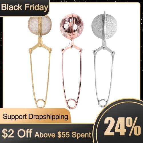 Gold Stainless Steel Tea Infuser Sphere Mesh Tea Strainer Herb Spice Filter Diffuser for Tea Pot Mug Teaware Tea Accessories