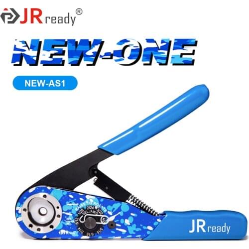 JRready NEW-AS1 Crimping Tool 4-Indent 8-ImpressionSteel Crimper With Universal Adjustable Positioner Support Wire 12-26 AWG