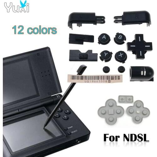 YuXi Full Buttons Set A B X Y abxy L R D-Pad Cross Button For Nintend DS Lite for NDSL Buttons & Conductive Rubber