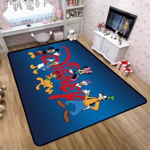 Cartoon Mickey Minnie Mouse Carpet Cushion Door Mat Children Bedroom Marie Cat Kid Baby Game Crawling Rug Balcony Mat