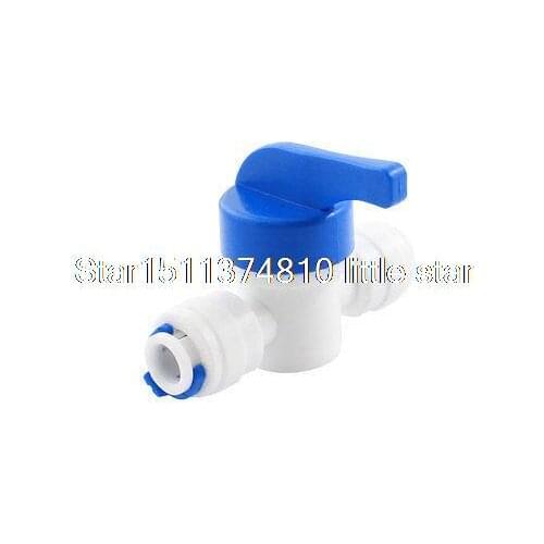 Quarter Turn Plastic Water Tap Faucet Valve for 10mm Dia Tube Hose Pipe