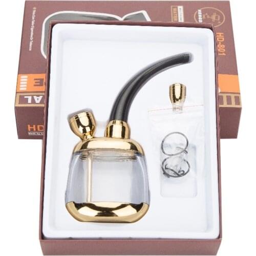 2019 Portable Classical Filter Gift Mini Hookah Filter Shisha Water Smoking Tobacco Cigarette Pipe Water Pipe Glass Hookah Pipe