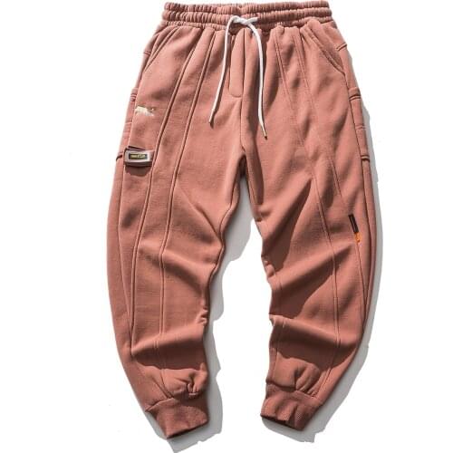 Hip Hop Harem Man Pure Color Labeled Casual Pants Sweatpants Harajuku Oversized Loose Joggers Men Trousers