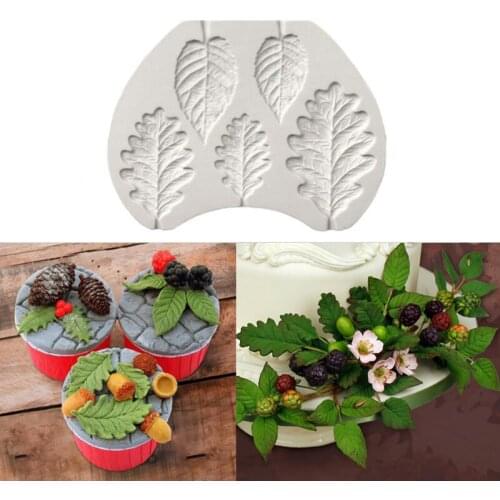 Blackberry Leaf Silicone Mold Fondant Mould Cake Decorating Tools Chocolate, Gumpaste Mold, Sugarcraft ,Kitchen Gadgets
