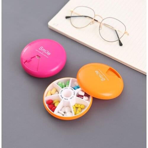 7 Day/Geek Weekly Rotating Pill Box Medicine Storage Case Tablet Pill Sorter Case Container Organizer