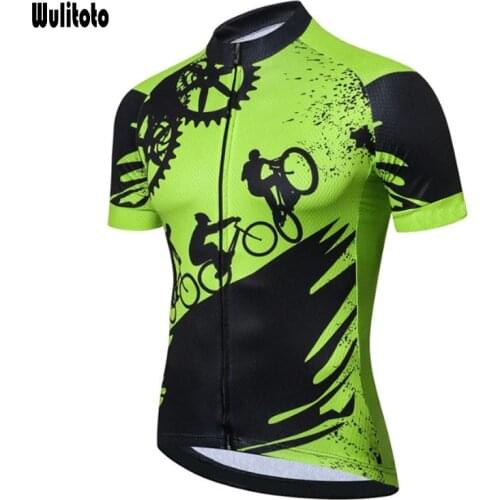 WULITOTO highway Bicycle Top Shirt Short Sleeve MTB Quick dry Cycling Jersey For Men