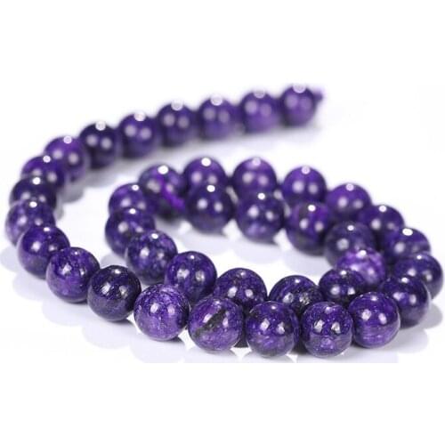 High Quality Popular 6mm 8mm Purple Charm Natural Stone Beads Loose Spacer Bead For DIY Handmade bracelets Trendy Jewelry 2021