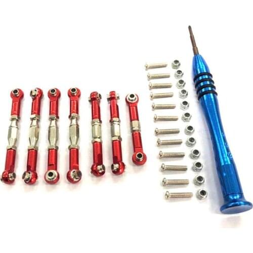 Wltoys 144001 parts for WLtoys 144001 1/14 RC Car Spare Parts Metal Linkage Servo Pull Rod Steering Tie Rod Set 144001 parts