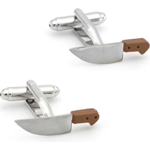 Knife Cuff Links For Men Kitchen Tool Design Quality Brass Material Coffee Color Cufflinks Wholesale&retail