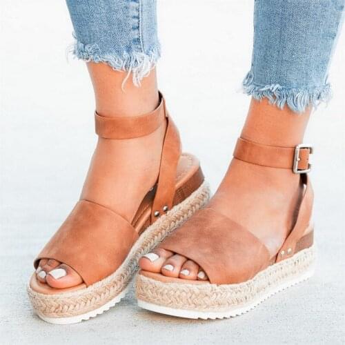 European and American Hemp Rope Slope Light Bottom Fish Mouth Sandals Women Sandals Shoes for Women Woman Shoes