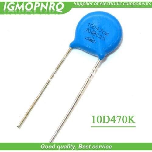 10pcs varistor 10D470K 47V piezoresistor 10D470 IGMOPNRQ
